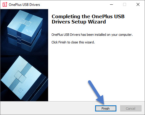 Exit OnePlus USB Drivers Setup Wizard